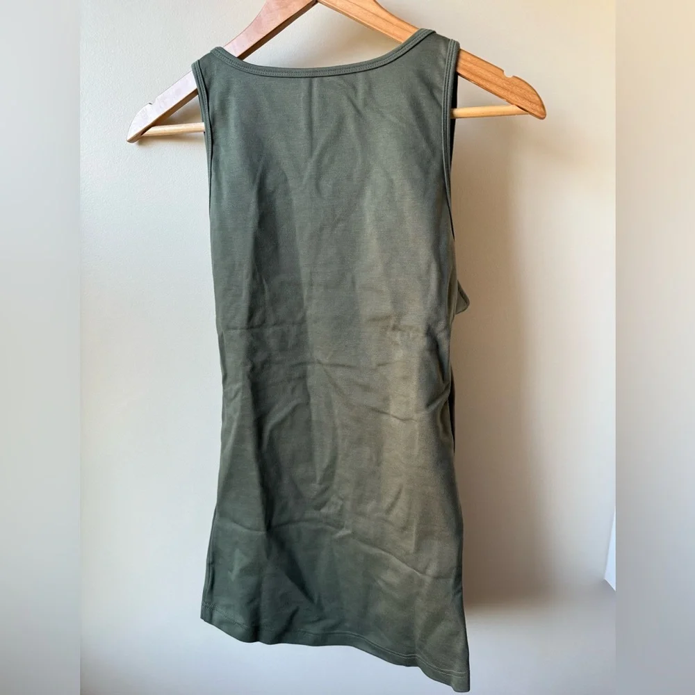 LALABU Soothe Baby Wearing Shirt‎ Tank Green Cozy New Mom Kangaroo Cuddle S - Picture 2 of 8